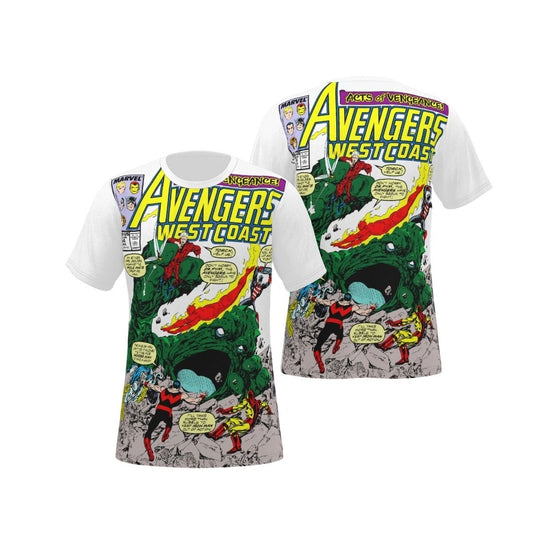 WEST COAST AVENGERS 34 ALL OVER PRINT TSHIRT OR TANK- FF HOMAGE