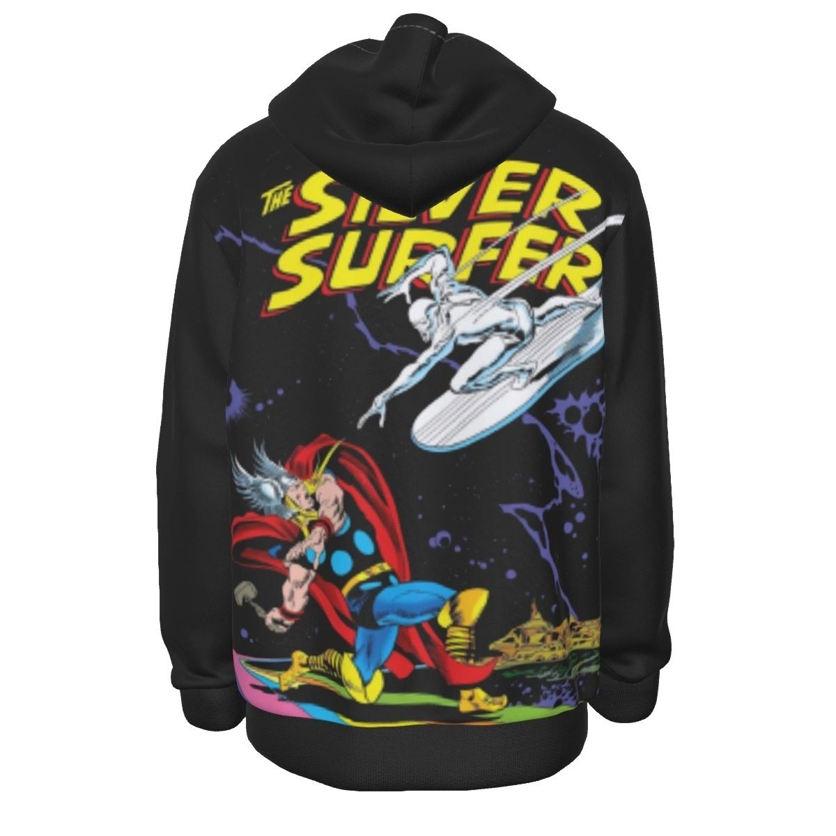 SILVER SURFER VS THOR HOODED SWEATSHIRT - SPECIAL BUY