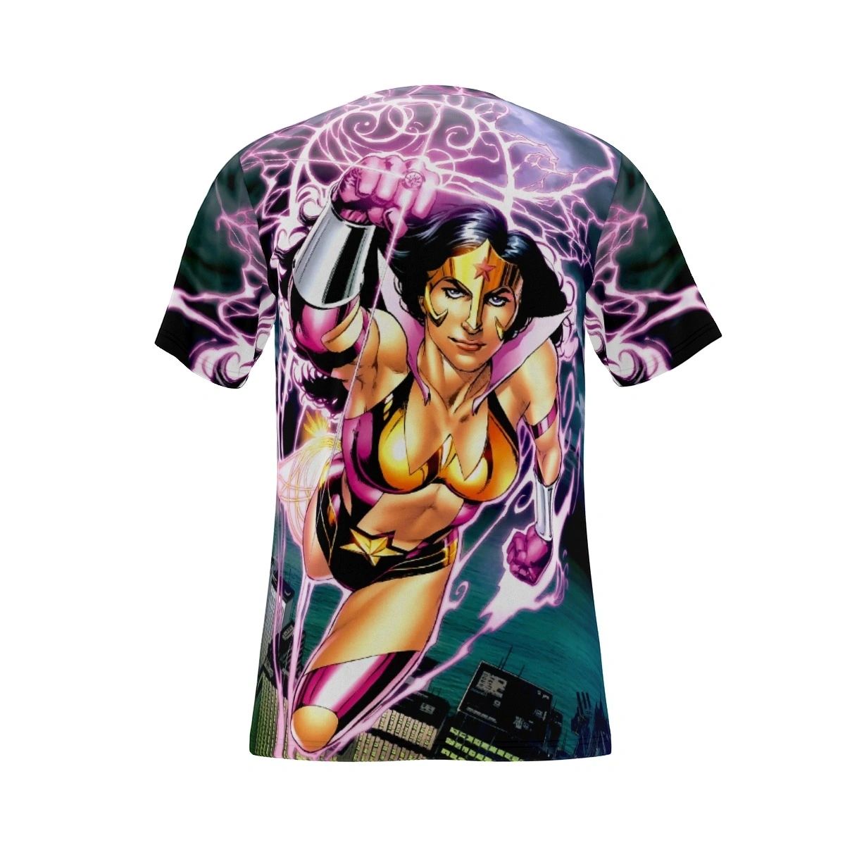 WONDER WOMAN AS STAR SAPPHIRE ALL OVER PRINT SHIRT AND TANK - STAR SAPPHIRE