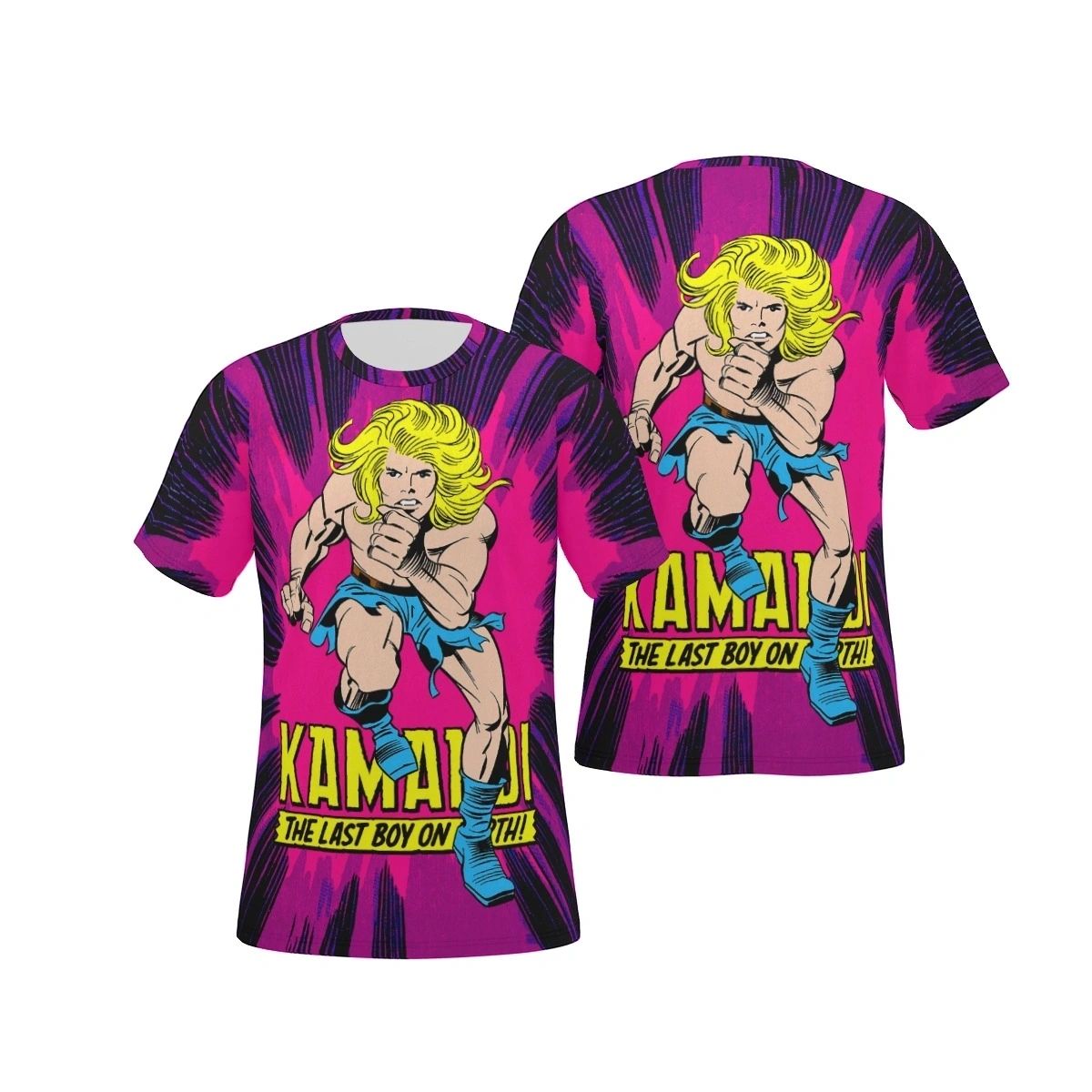 KAMANDI PURPLE ALL OVER PRINT SHIRT & TANK - JACK KIRBY