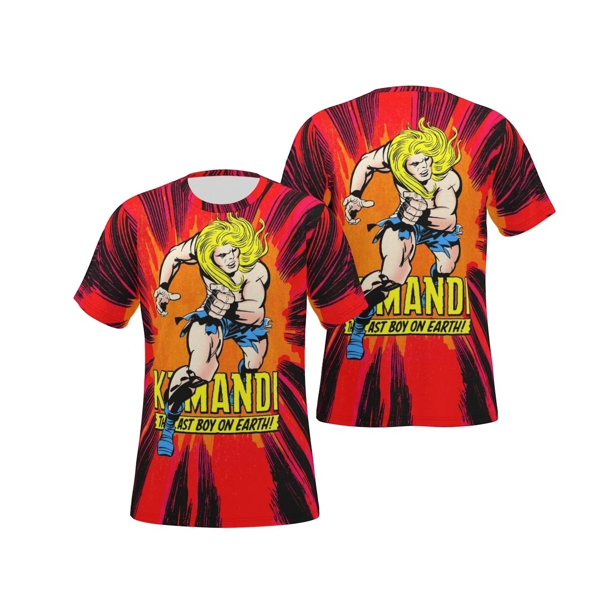 KAMANDI RED ALL OVER PRINT SHIRT & TANK - JACK KIRBY