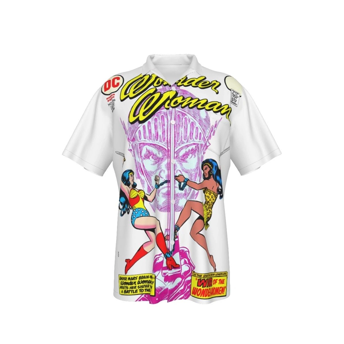 WONDER WOMAN 206 ALL OVER PRINT SHIRT, BUTTON UP & TANK