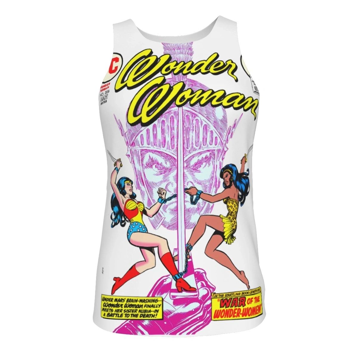 WONDER WOMAN 206 ALL OVER PRINT SHIRT, BUTTON UP & TANK
