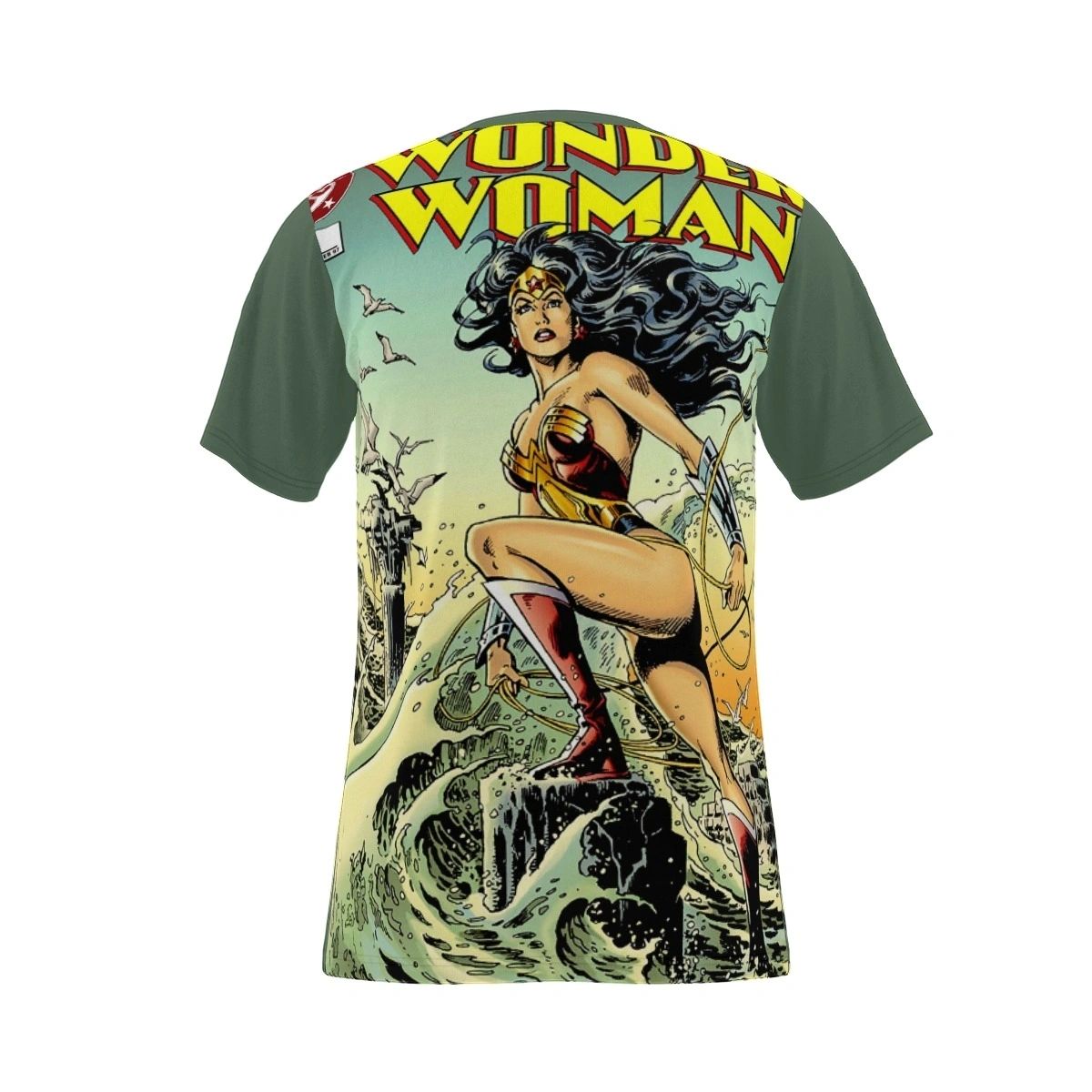 WONDER WOMAN 118 V2 ALL OVER PRINT SHIRT, BUTTON UP & TANK