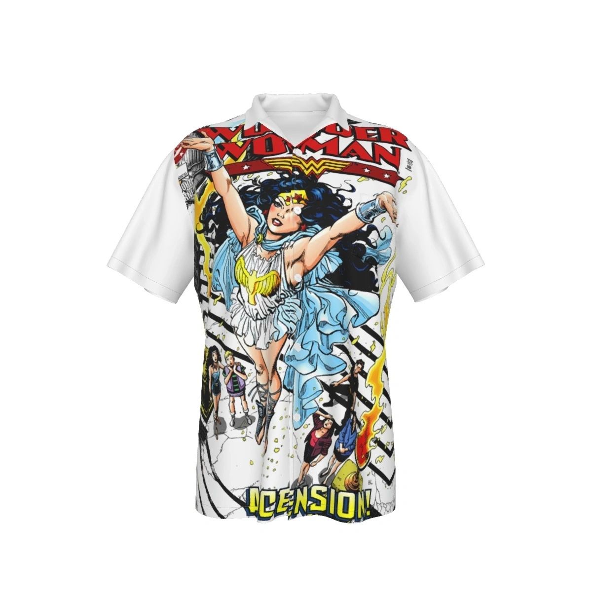 WONDER WOMAN 127 V2 ALL OVER PRINT SHIRT, BUTTON UP & TANK