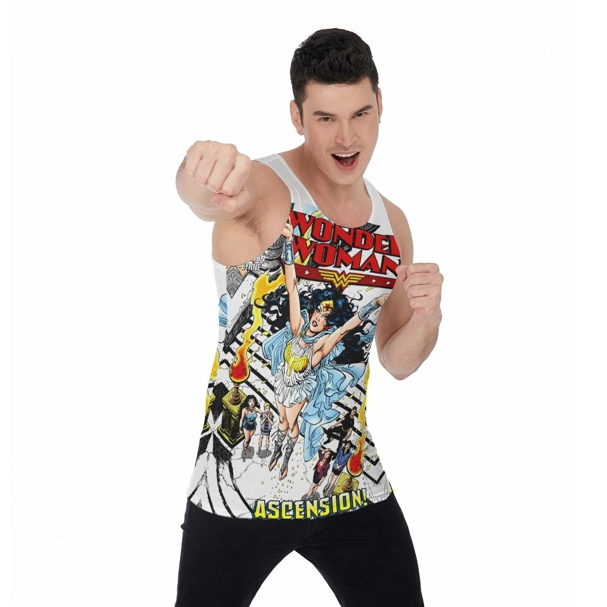 WONDER WOMAN 127 V2 ALL OVER PRINT SHIRT, BUTTON UP & TANK