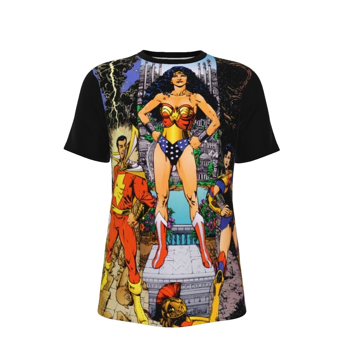 WONDER WOMAN JIMENEZ ALL OVER PRINT SHIRT, BUTTON UP & TANK