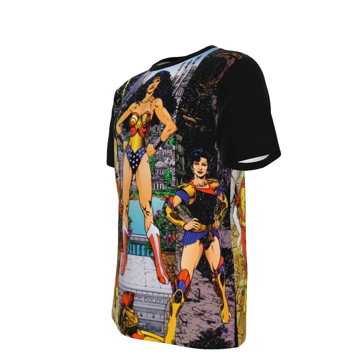 WONDER WOMAN JIMENEZ ALL OVER PRINT SHIRT, BUTTON UP & TANK