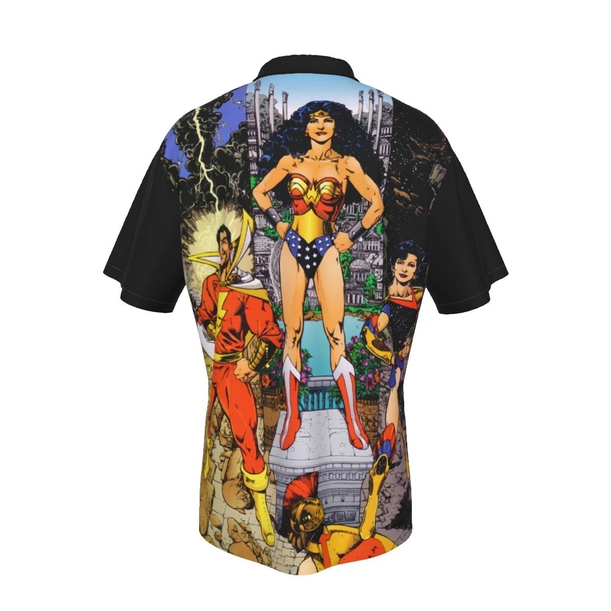 WONDER WOMAN JIMENEZ ALL OVER PRINT SHIRT, BUTTON UP & TANK