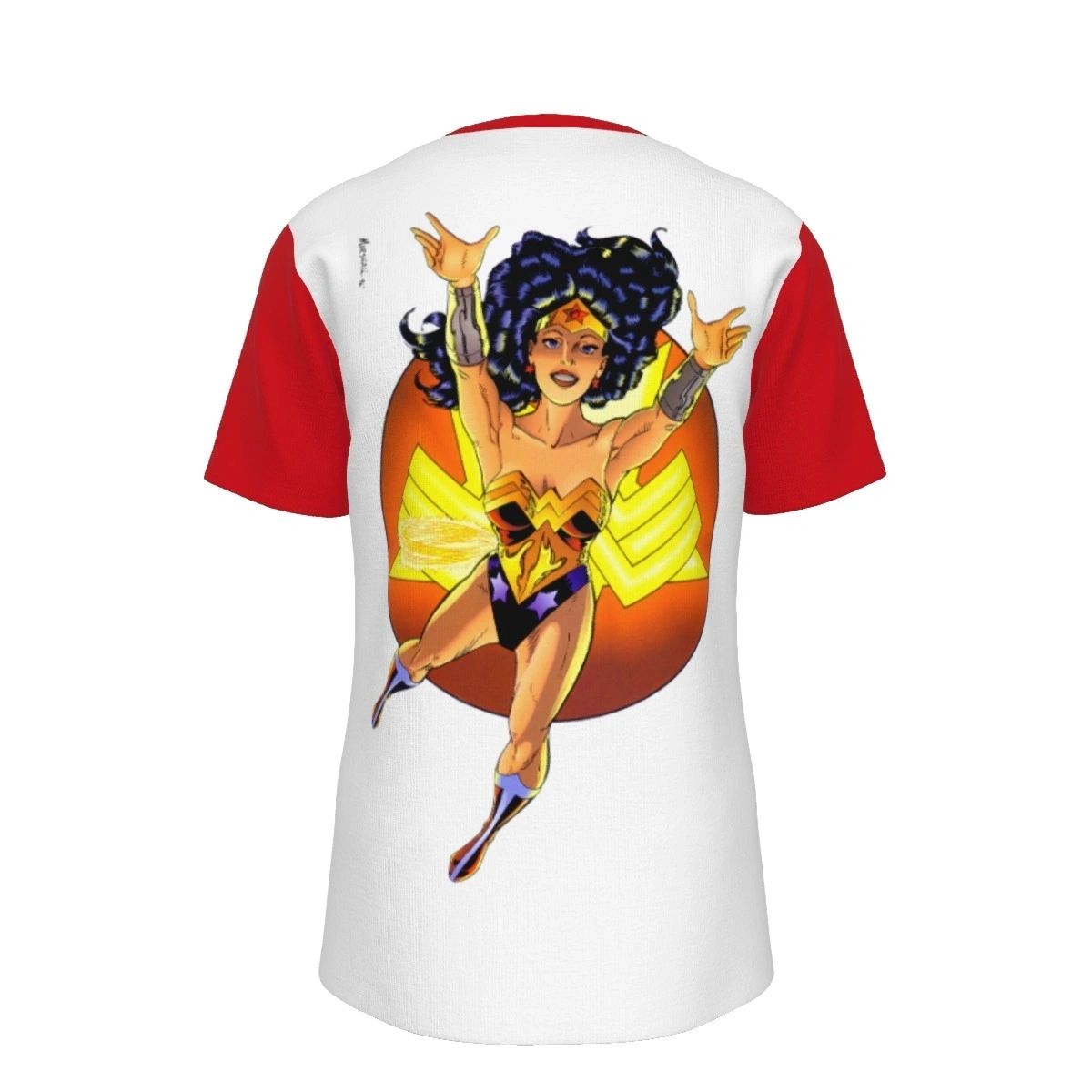 WONDER WOMAN MARSHAL ROGERS PIN UP ALL OVER PRINT SHIRT, BUTTON UP & TANK