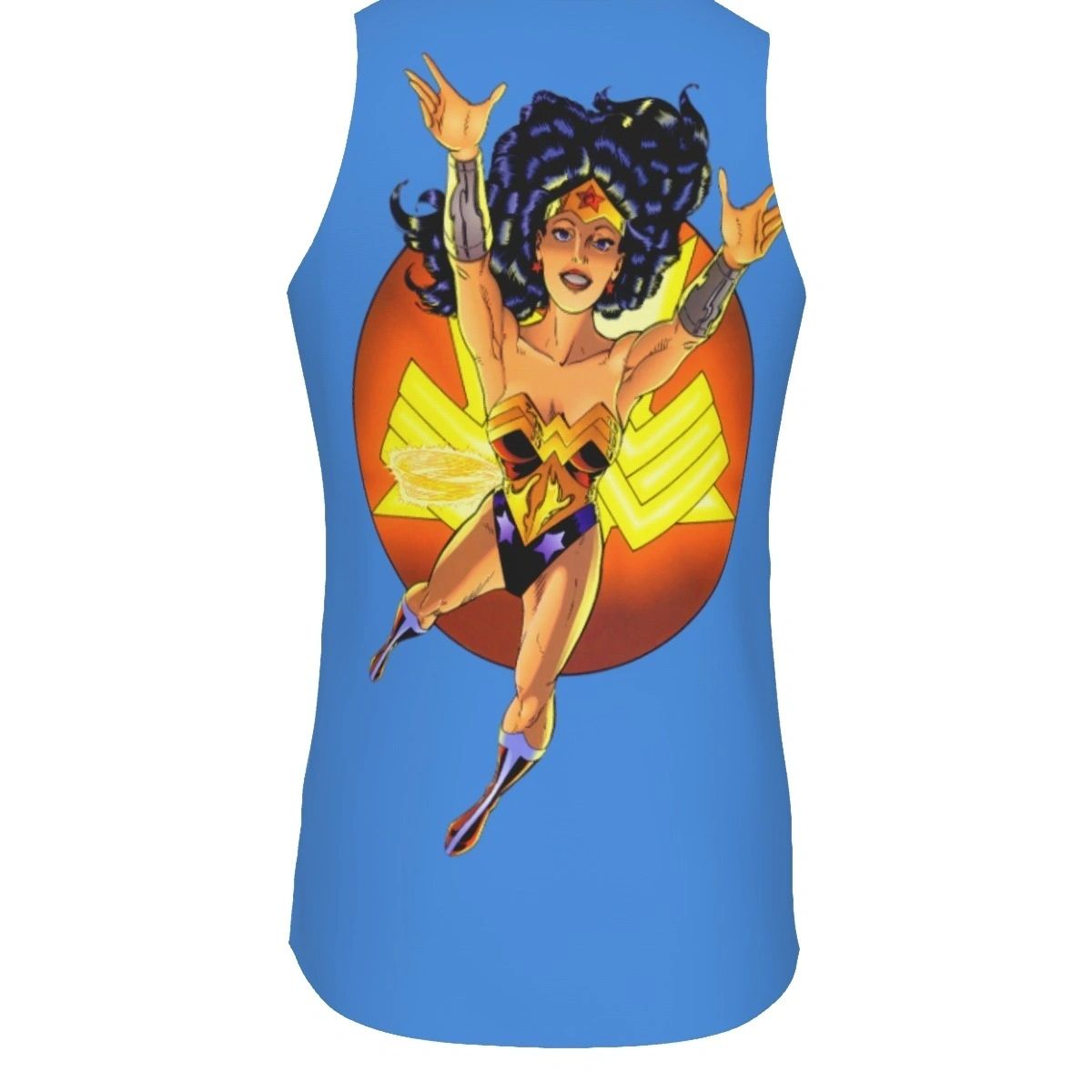 WONDER WOMAN MARSHAL ROGERS PIN UP ALL OVER PRINT SHIRT, BUTTON UP & TANK