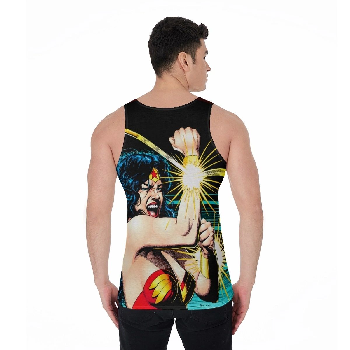 WONDER WOMAN BOLAND PINUP ALL OVER PRINT SHIRT & TANK