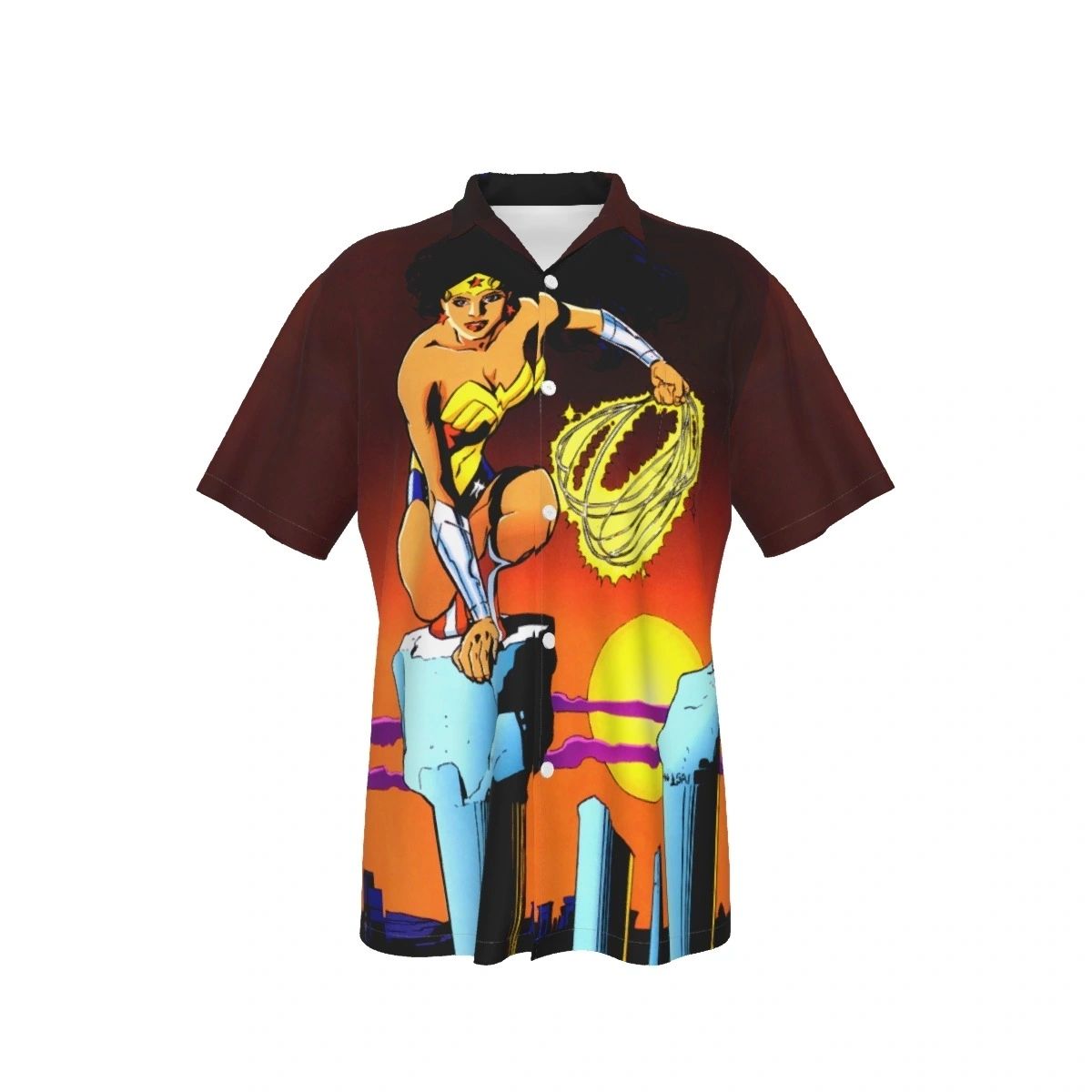 WONDER WOMAN STUART IMMOMEN PINUP ALL OVER PRINT SHIRT & TANK