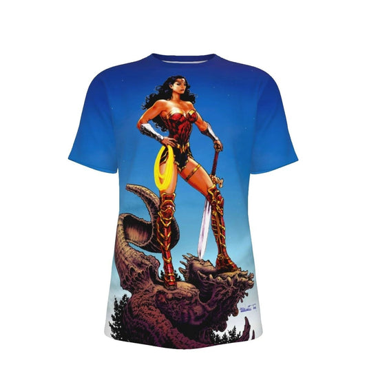 WONDER WOMAN LIAM SHARP PINUP ALL OVER PRINT SHIRT & TANK