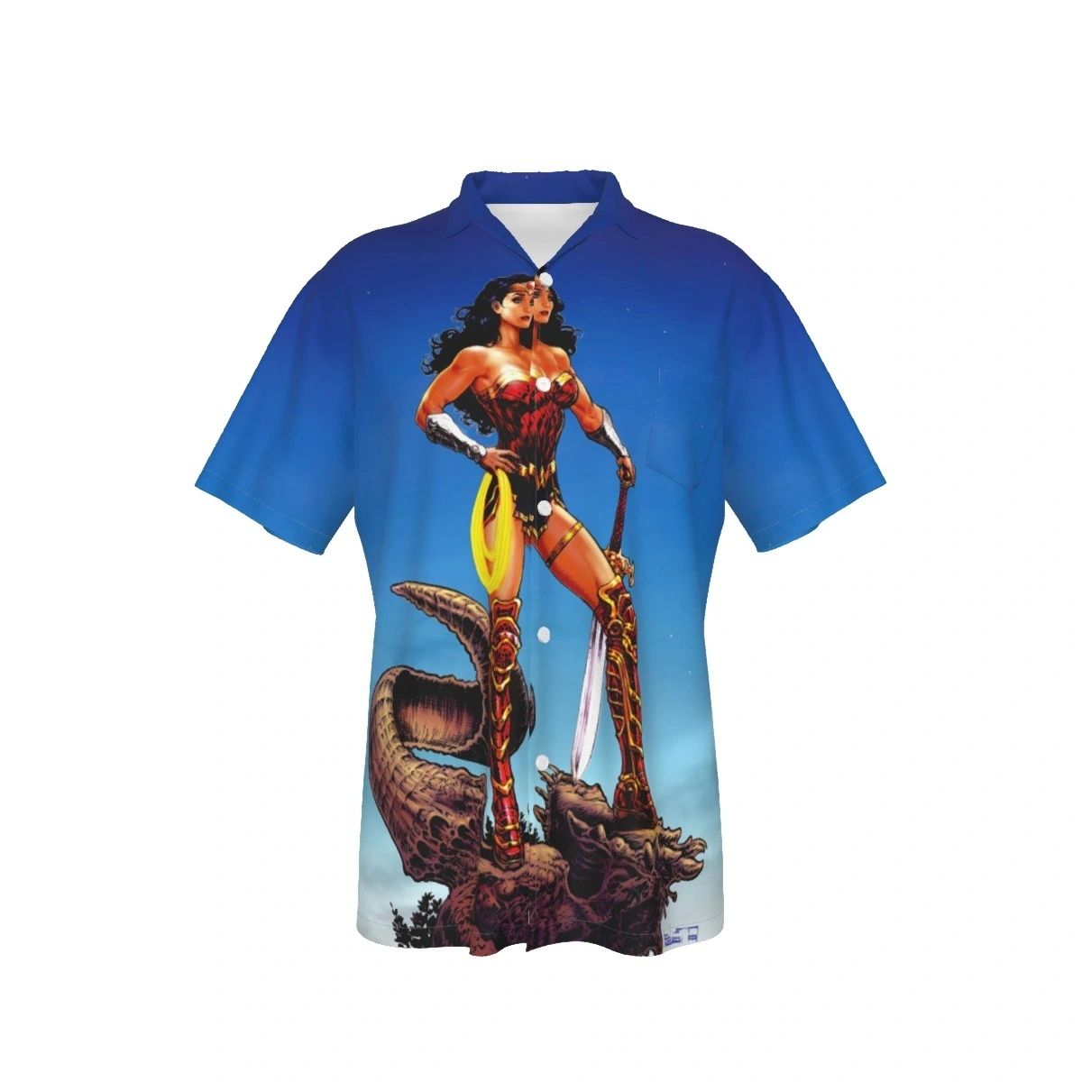 WONDER WOMAN LIAM SHARP PINUP ALL OVER PRINT SHIRT & TANK