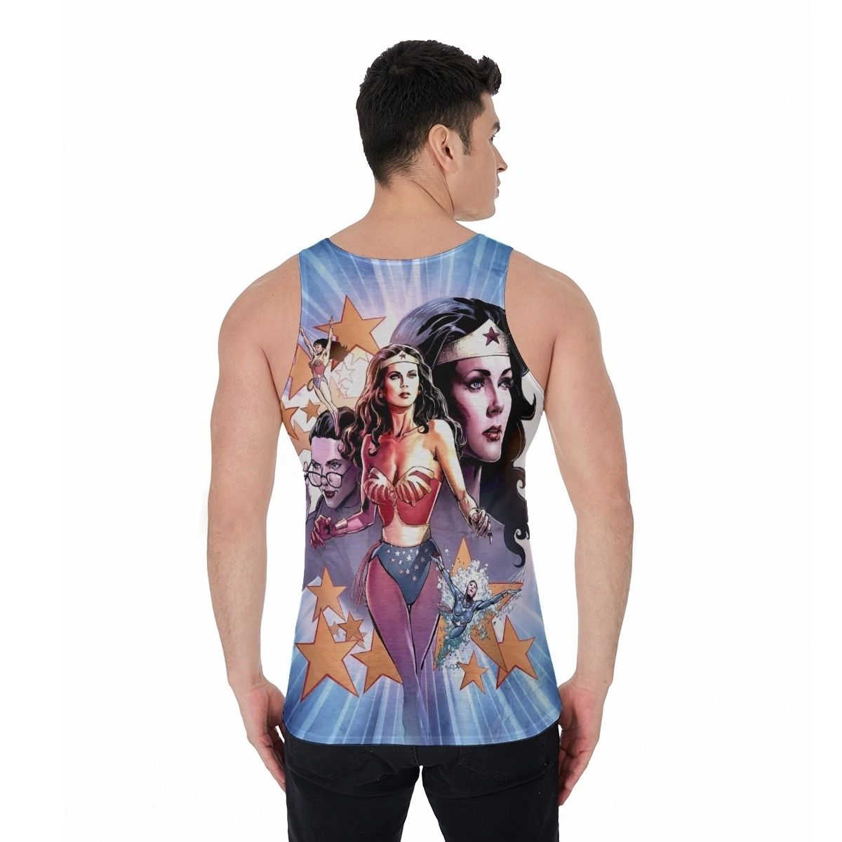 WONDER WOMAN 77 LINDA CARTER ALL OVER PRINT SHIRT & TANK