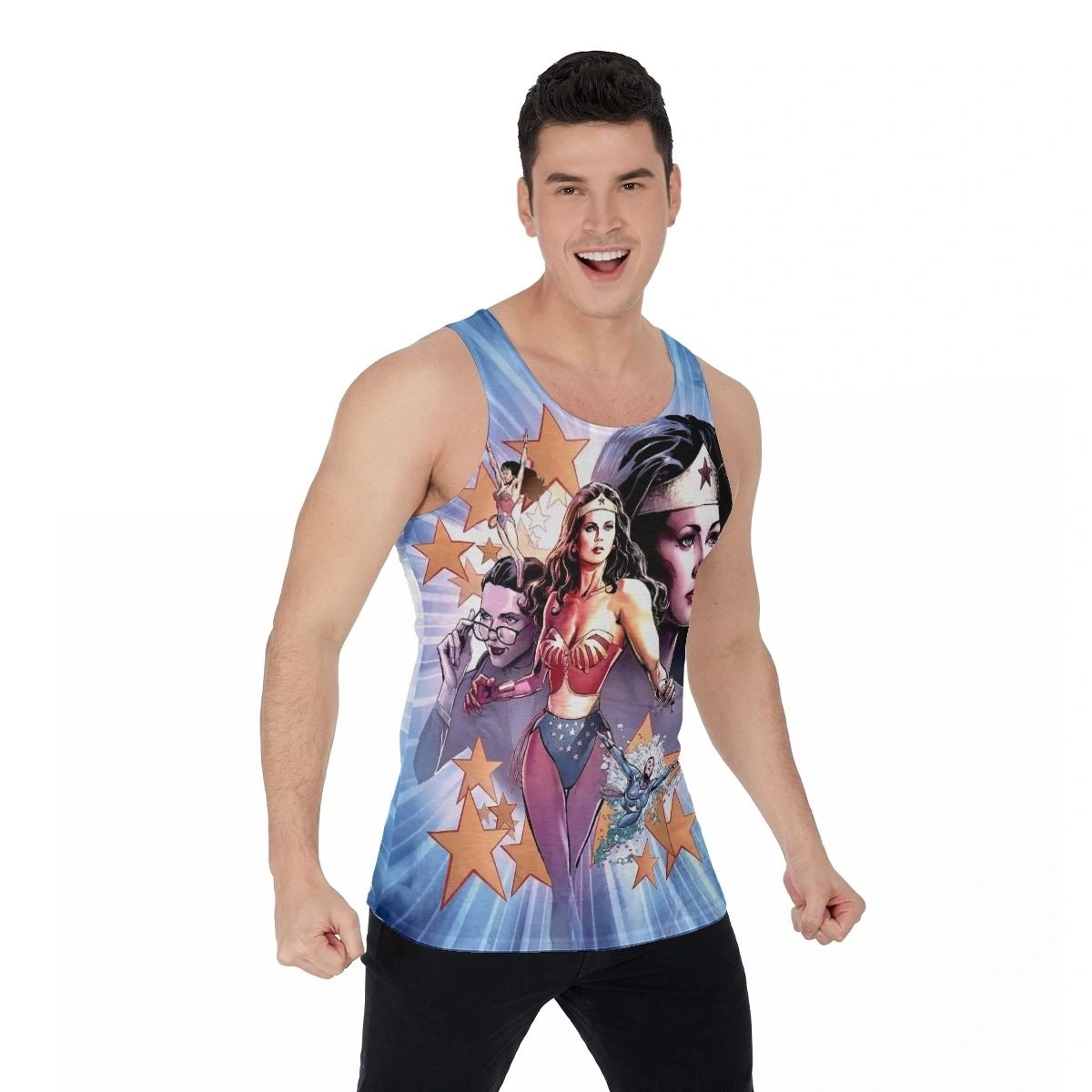 WONDER WOMAN 77 LINDA CARTER ALL OVER PRINT SHIRT & TANK