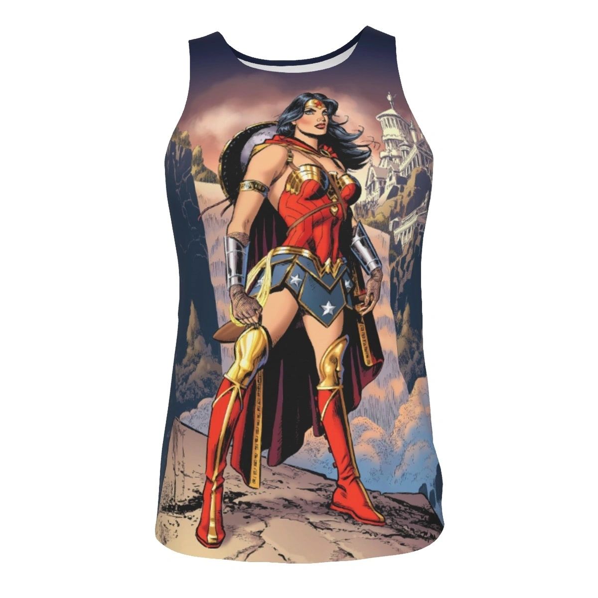 WONDER WOMAN JOSE LUIZ GARCIA LOPEZ PIN UP ALL OVER PRINT SHIRT & TANK