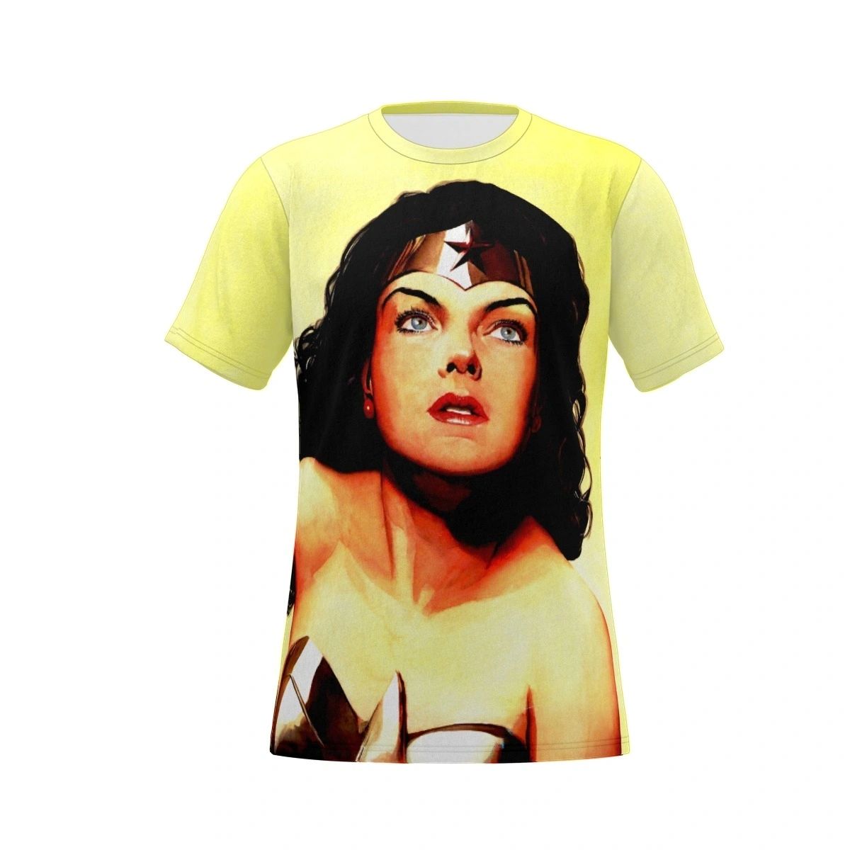 WONDER WOMAN CLOSE UP ROSS ART ALL OVER PRINT SHIRT & TANK