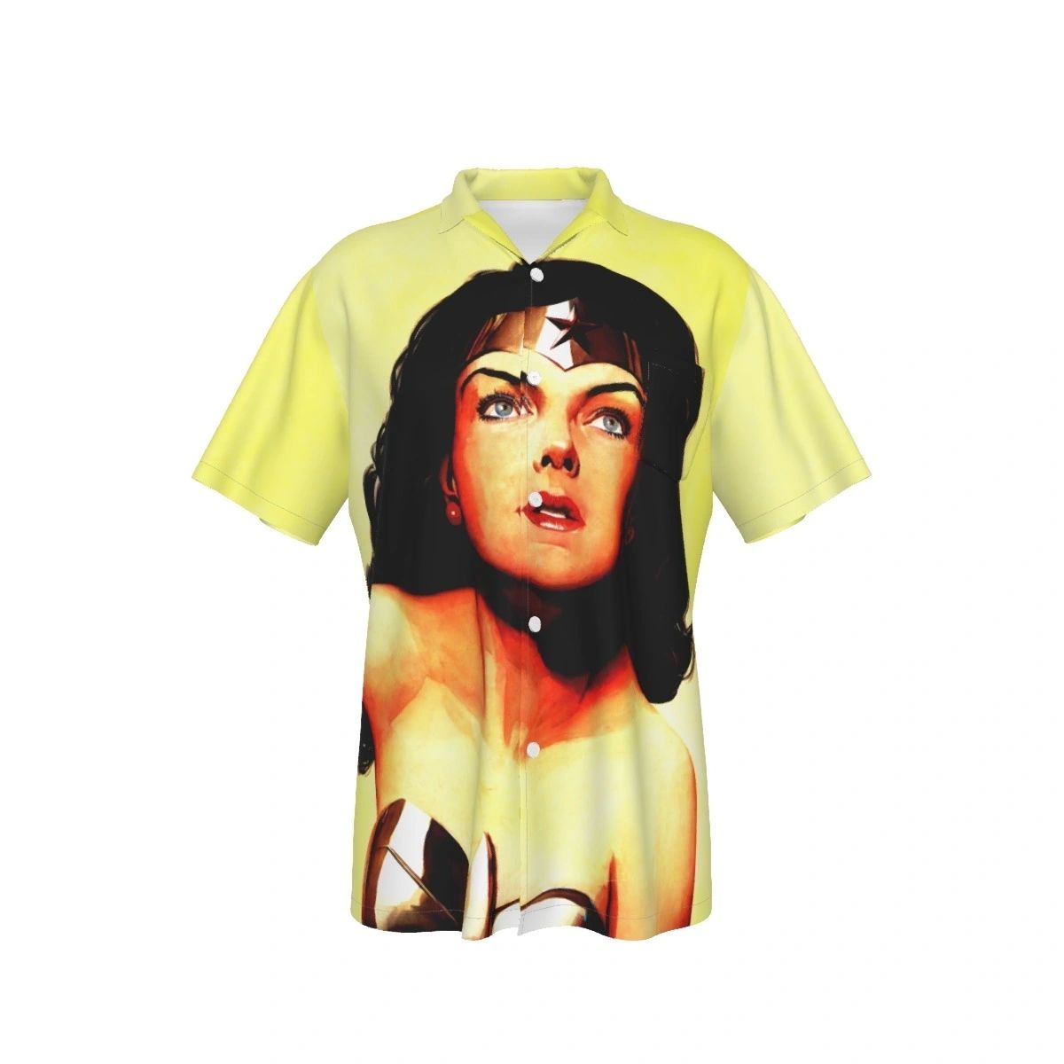 WONDER WOMAN CLOSE UP ROSS ART ALL OVER PRINT SHIRT & TANK