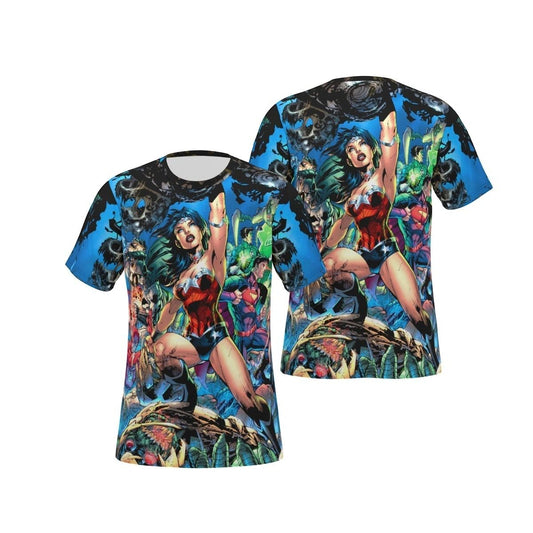 WONDER WOMAN NEW 52 BATTLE ALL OVER PRINT SHIRT & TANK