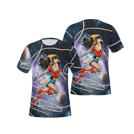 WONDER WOMAN BOMBSHELL PINUP ALL OVER PRINT SHIRT & TANK
