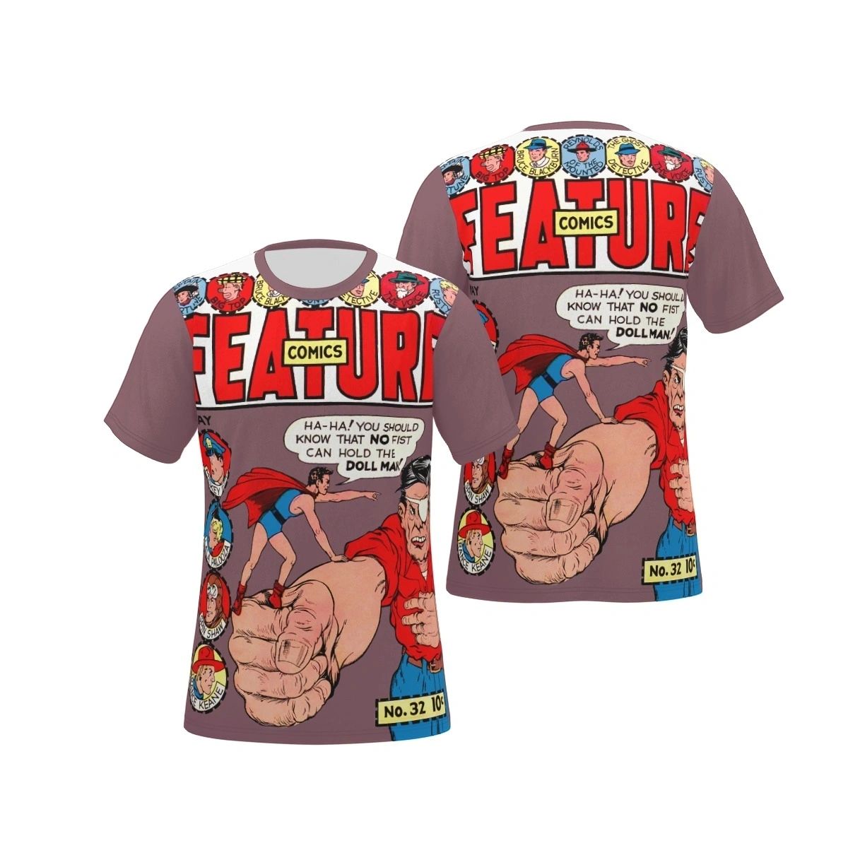 FEATURE COMICS 32 OVER PRINT SHIRT & TANK- DOLL MAN