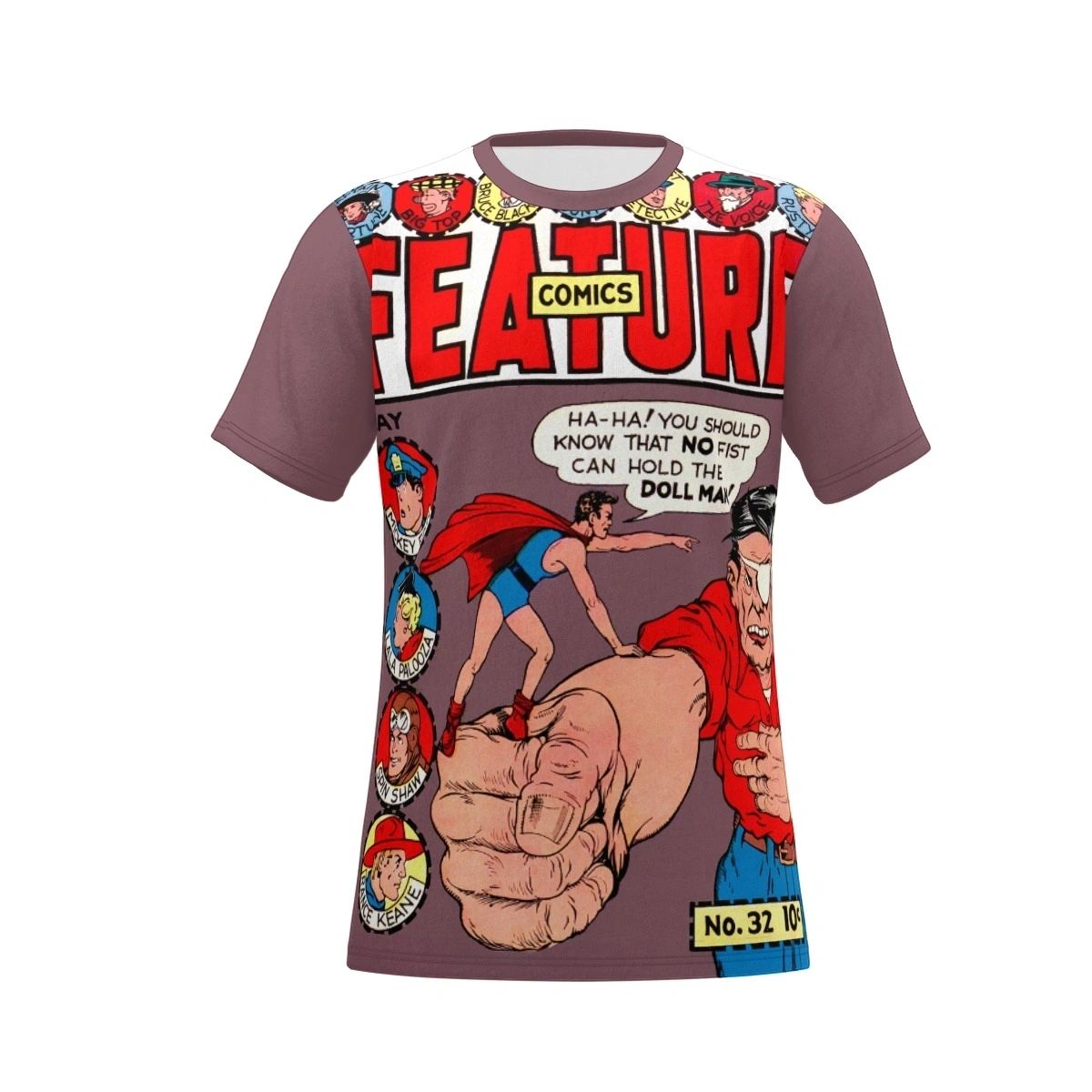 FEATURE COMICS 32 OVER PRINT SHIRT & TANK- DOLL MAN