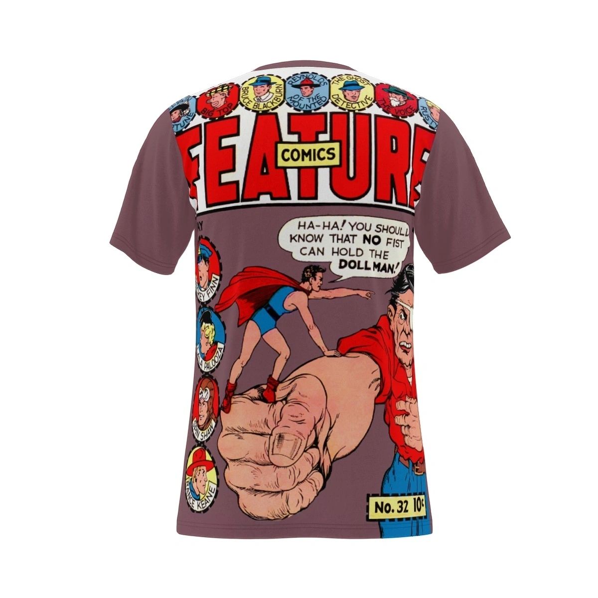 FEATURE COMICS 32 OVER PRINT SHIRT & TANK- DOLL MAN