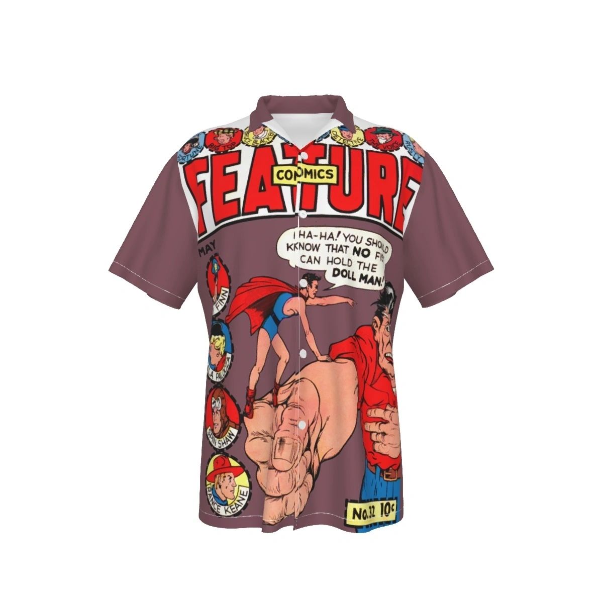 FEATURE COMICS 32 OVER PRINT SHIRT & TANK- DOLL MAN