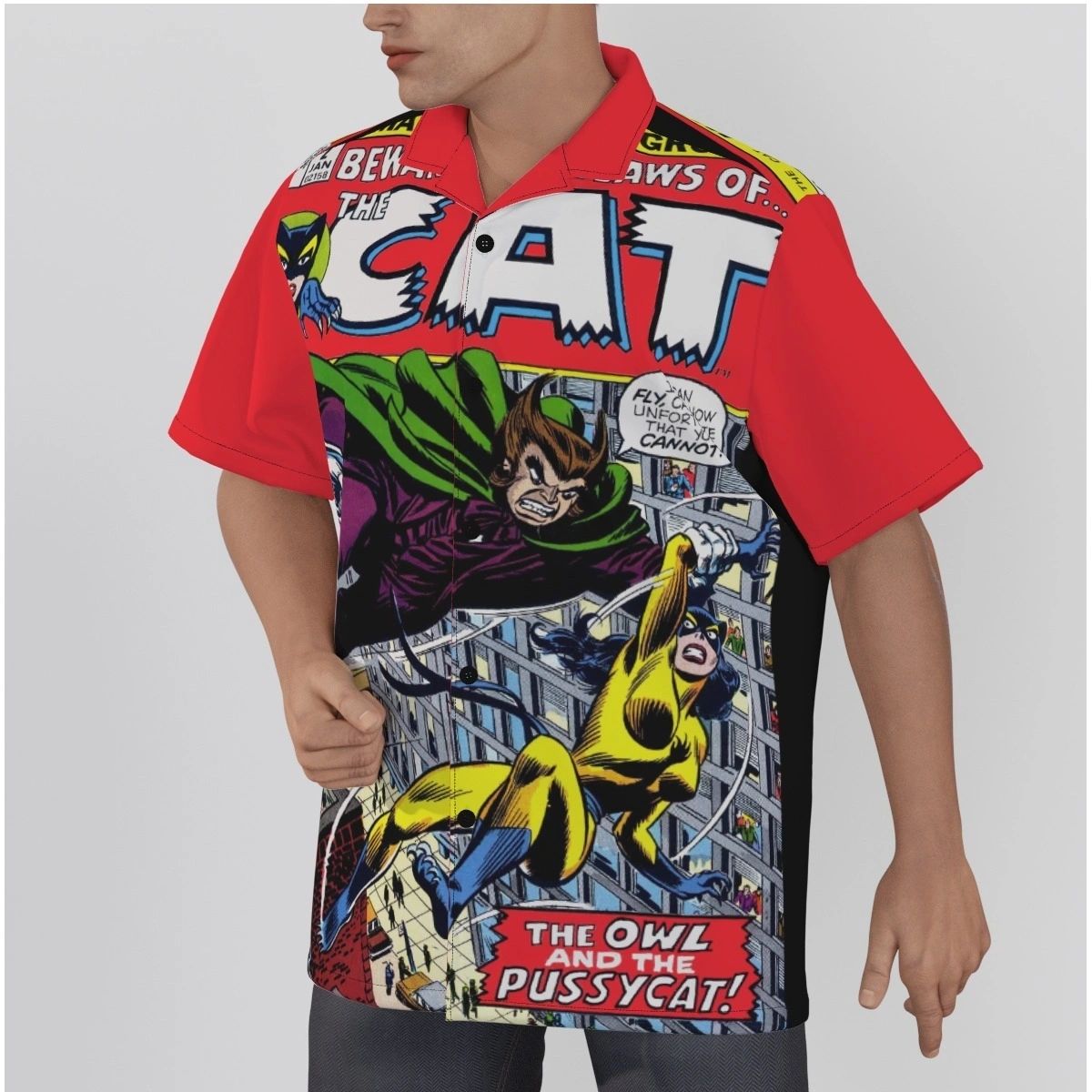 THE CAT 2 OVER PRINT SHIRT & TANK
