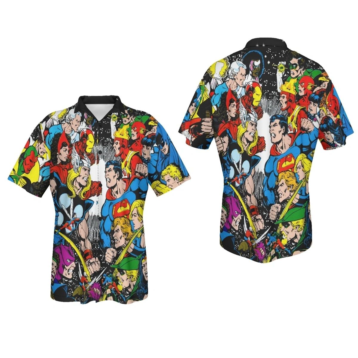 MARVEL VS DC OVER PRINT SHIRT & TANK - PEREZ ART