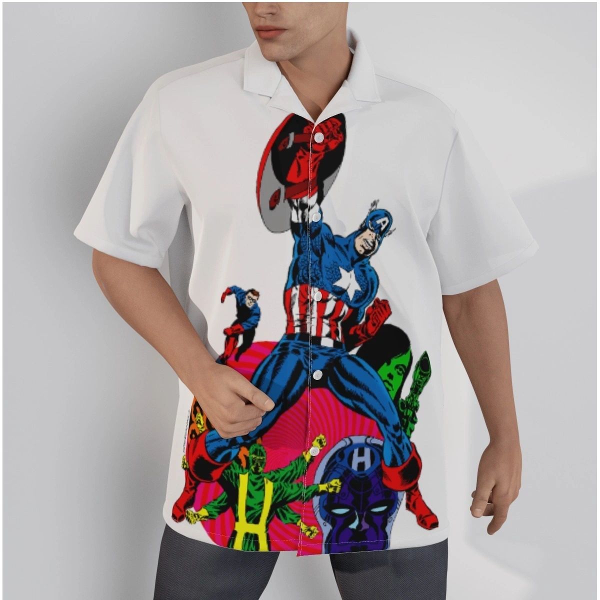 CAPTAIN AMERICA 111 OVER PRINT SHIRT & TANK - STERANKO ART