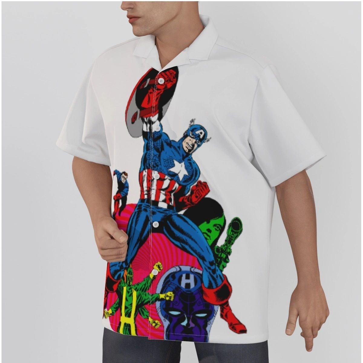 CAPTAIN AMERICA 111 OVER PRINT SHIRT & TANK - STERANKO ART