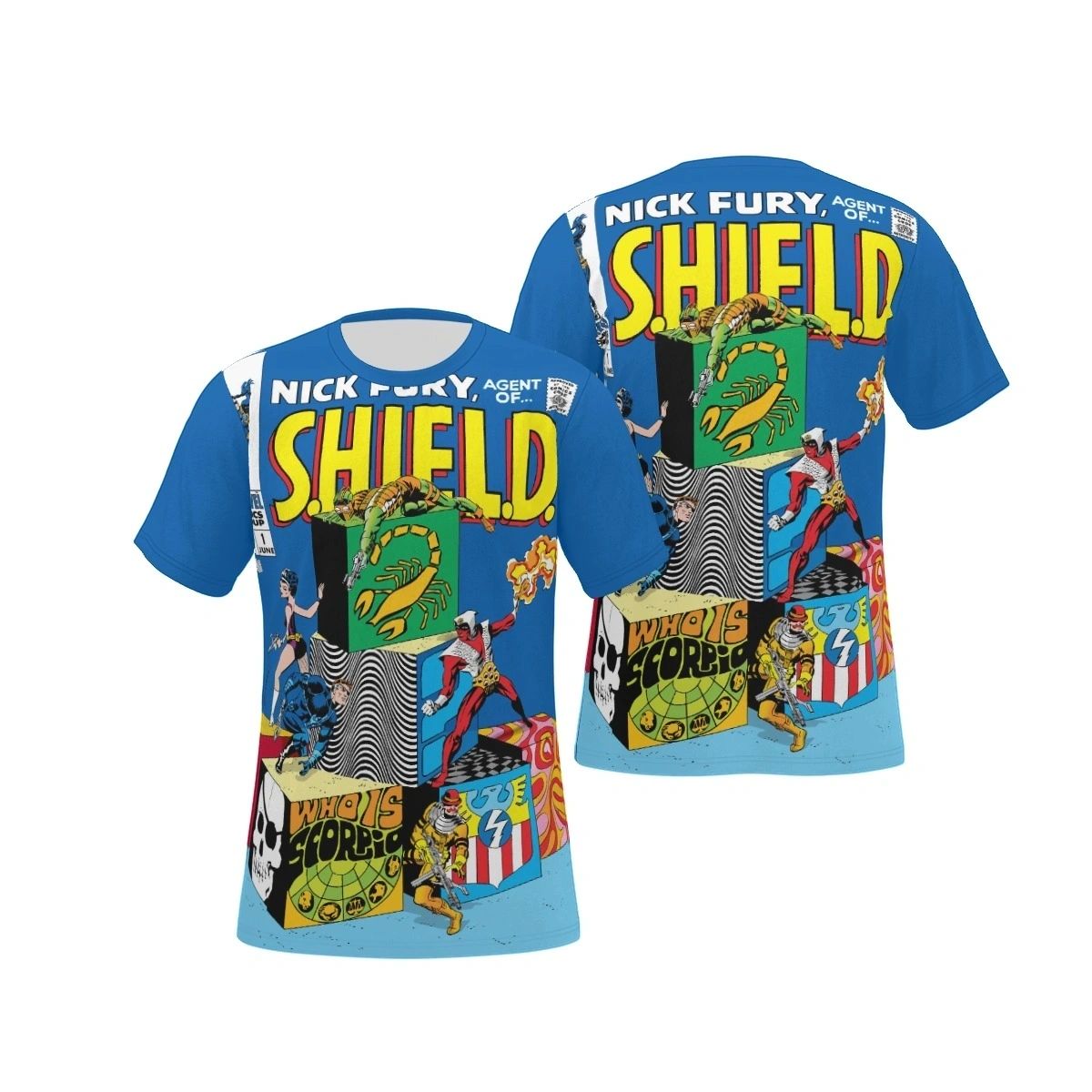 NICK FURY AGENT OF SHIELD 1 OVER PRINT SHIRT & TANK - STERANKO ART