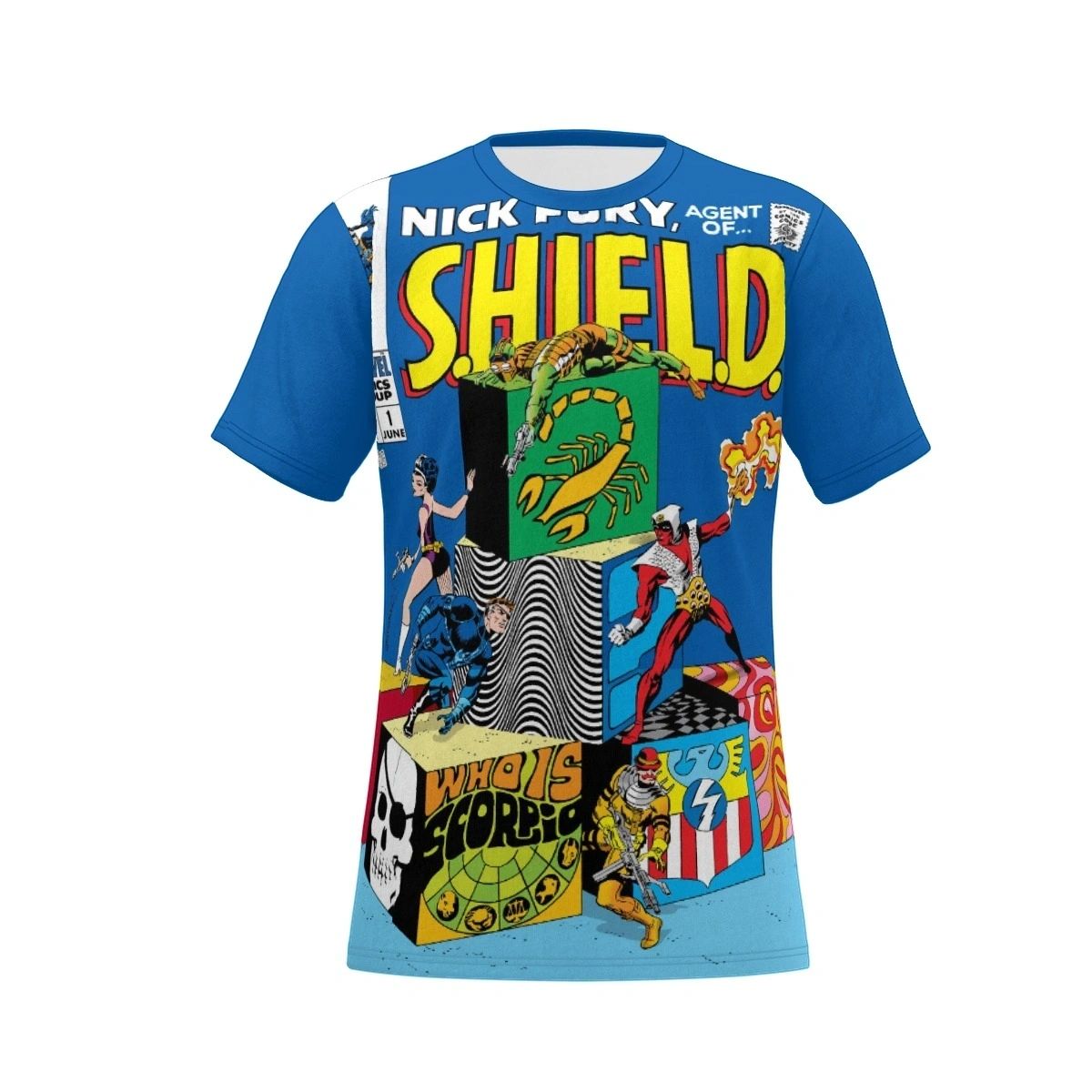 NICK FURY AGENT OF SHIELD 1 OVER PRINT SHIRT & TANK - STERANKO ART