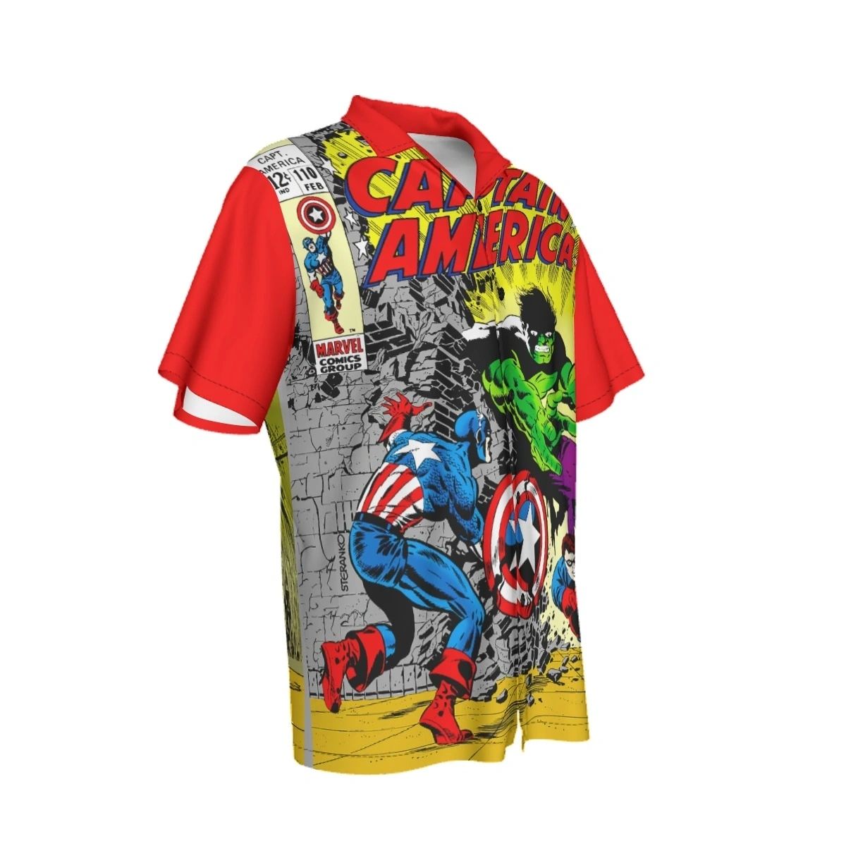 CAPTAIN AMERICA 110 OVER PRINT SHIRT & TANK - STERANKO ART