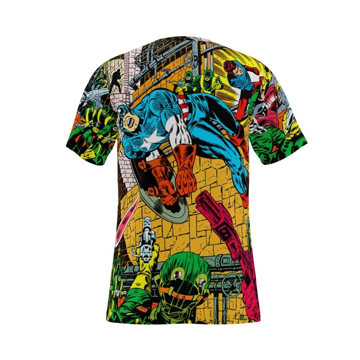 CAPTAIN AMERICA ACTION PAGE OVER PRINT SHIRT & TANK - STERANKO ART