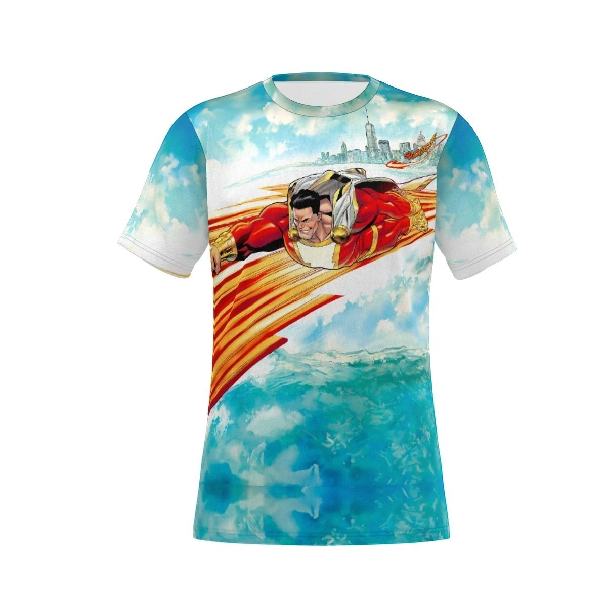 SHAZAM 1 V4 SPLASH OVER PRINT SHIRT & TANK
