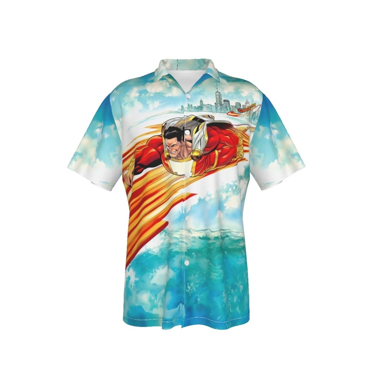 SHAZAM 1 V4 SPLASH OVER PRINT SHIRT & TANK