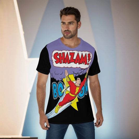 SHAZAM BOOM SPLASH PAGE OVER PRINT SHIRT & TANK