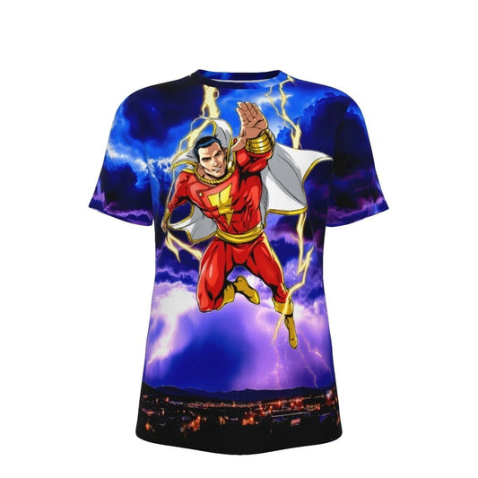 SHAZAM READY OVER PRINT SHIRT & TANK
