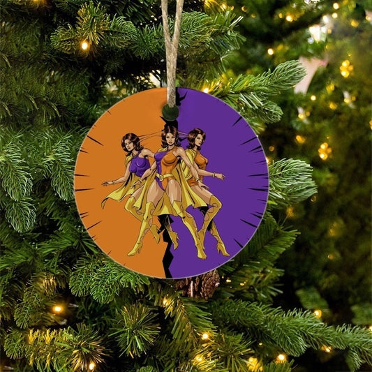 DUO DAMSEL CHRISTMAS TREE ORNAMENT