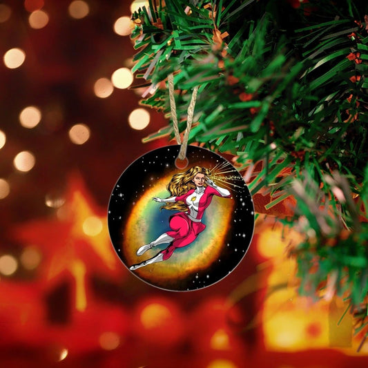 SATURN GIRL CHRISTMAS TREE ORNAMENT