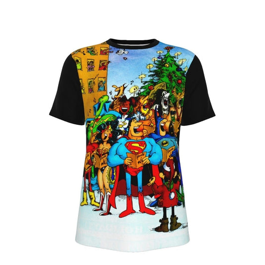 DC HEROES CHRSTMAS CAROLS OVER PRINT SHIRT & TANK - SERGIO ARAGONEZ