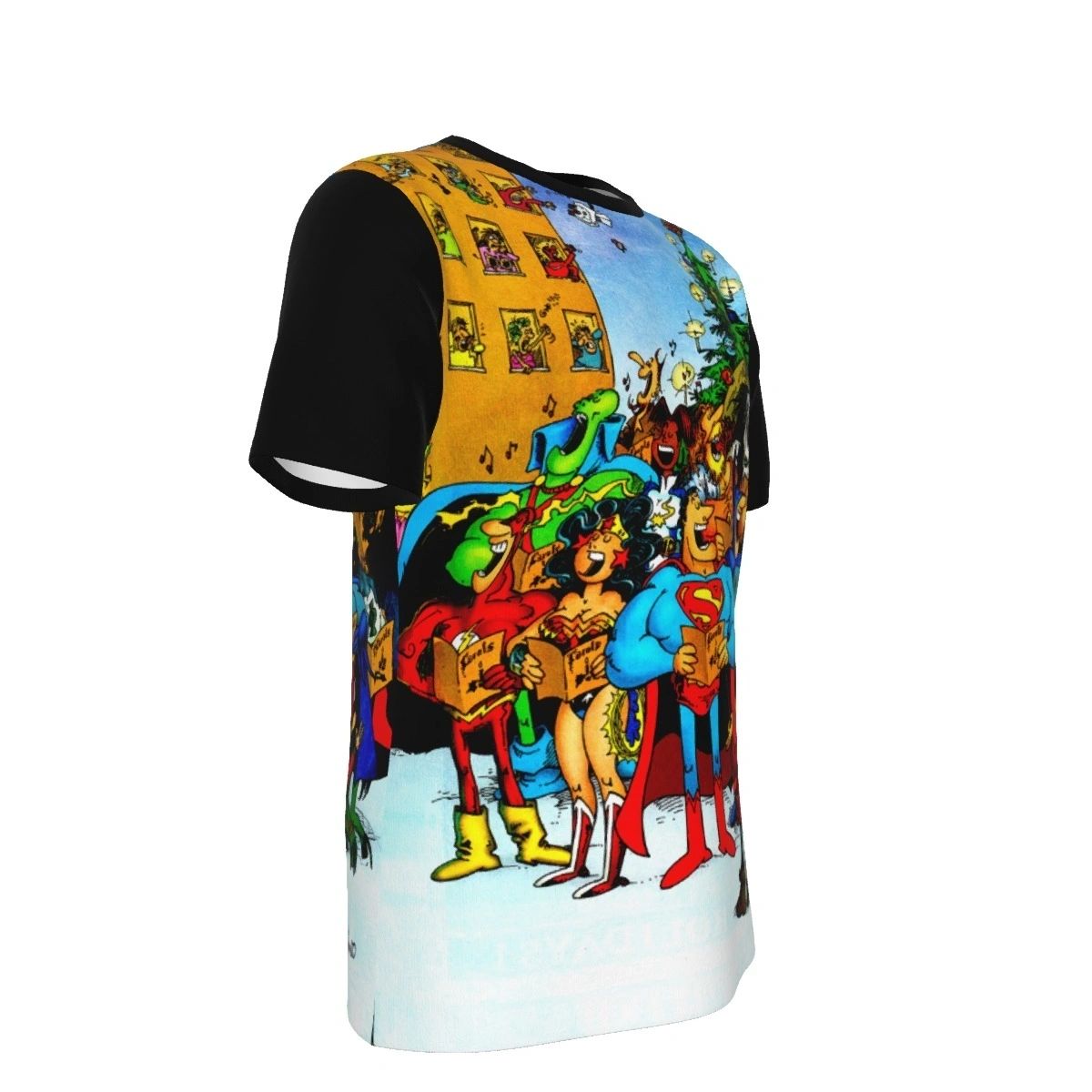 DC HEROES CHRSTMAS CAROLS OVER PRINT SHIRT & TANK - SERGIO ARAGONEZ