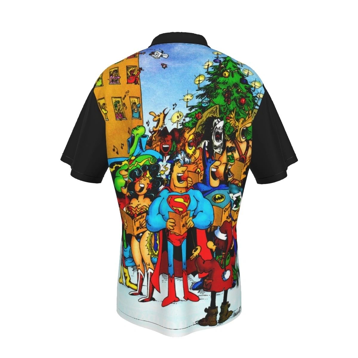 DC HEROES CHRSTMAS CAROLS OVER PRINT SHIRT & TANK - SERGIO ARAGONEZ