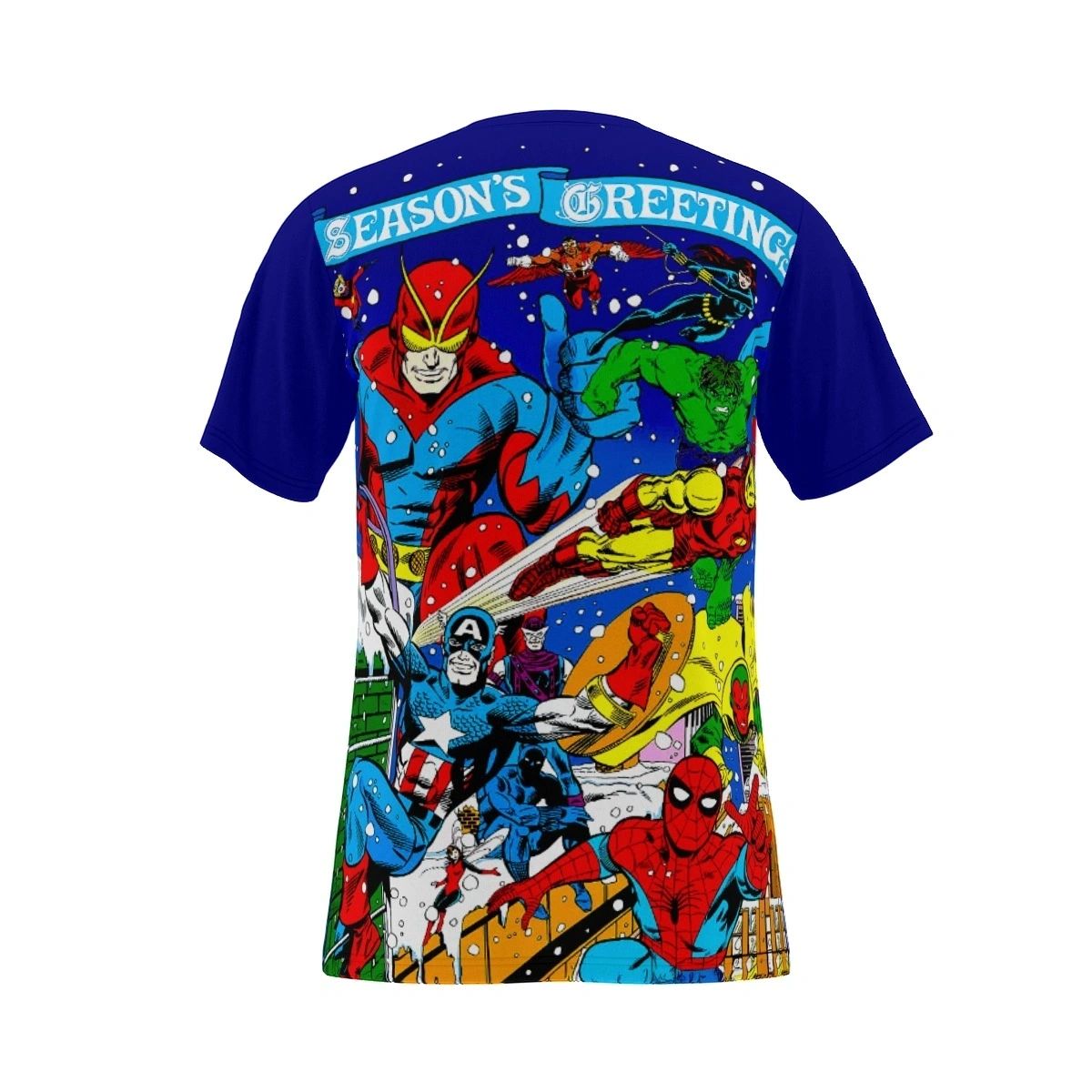 MARVEL SEASONS GREETINGS OVER PRINT SHIRT & TANK