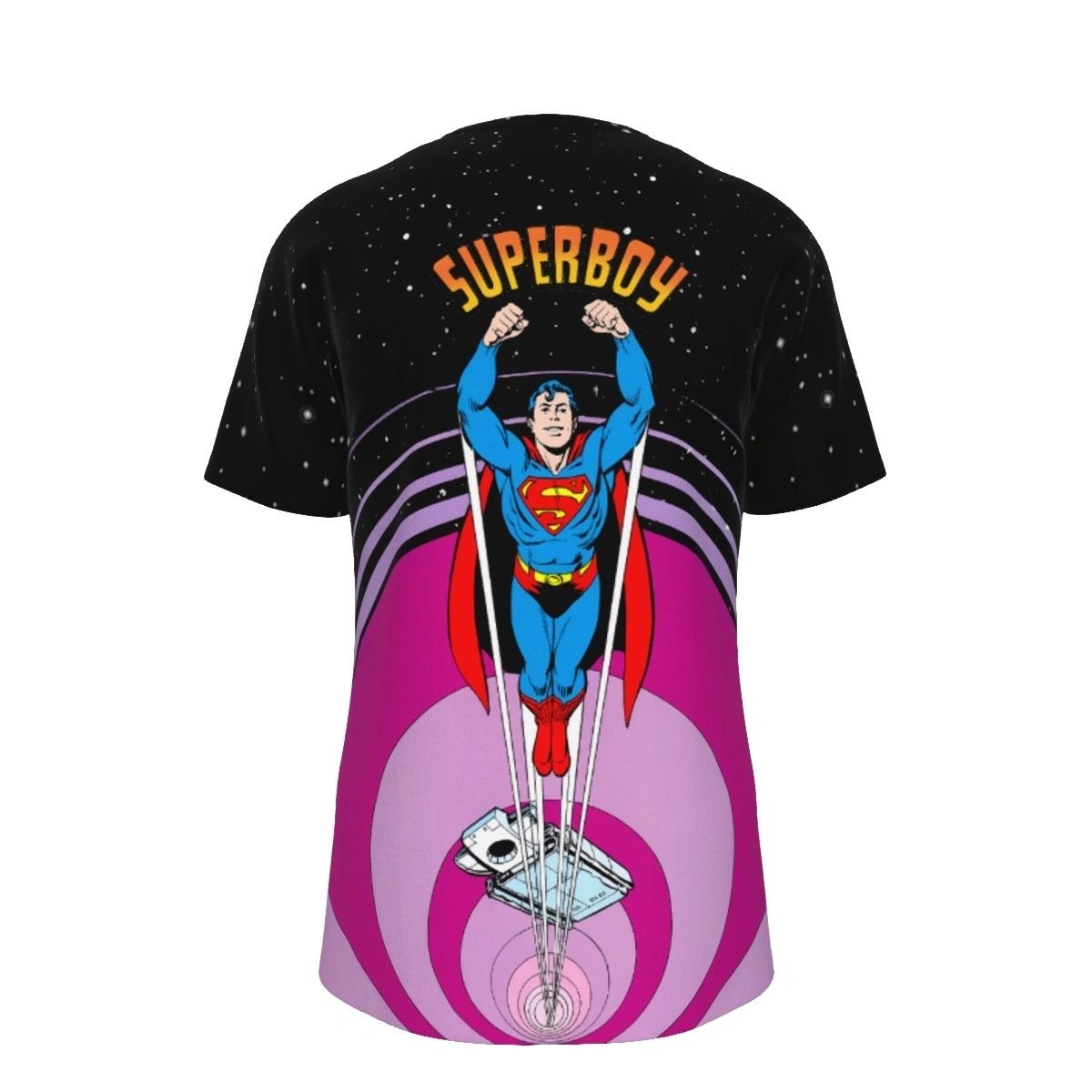 SUPERBOY SPACEWARP PANEL OVER PRINT SHIRT & TANK