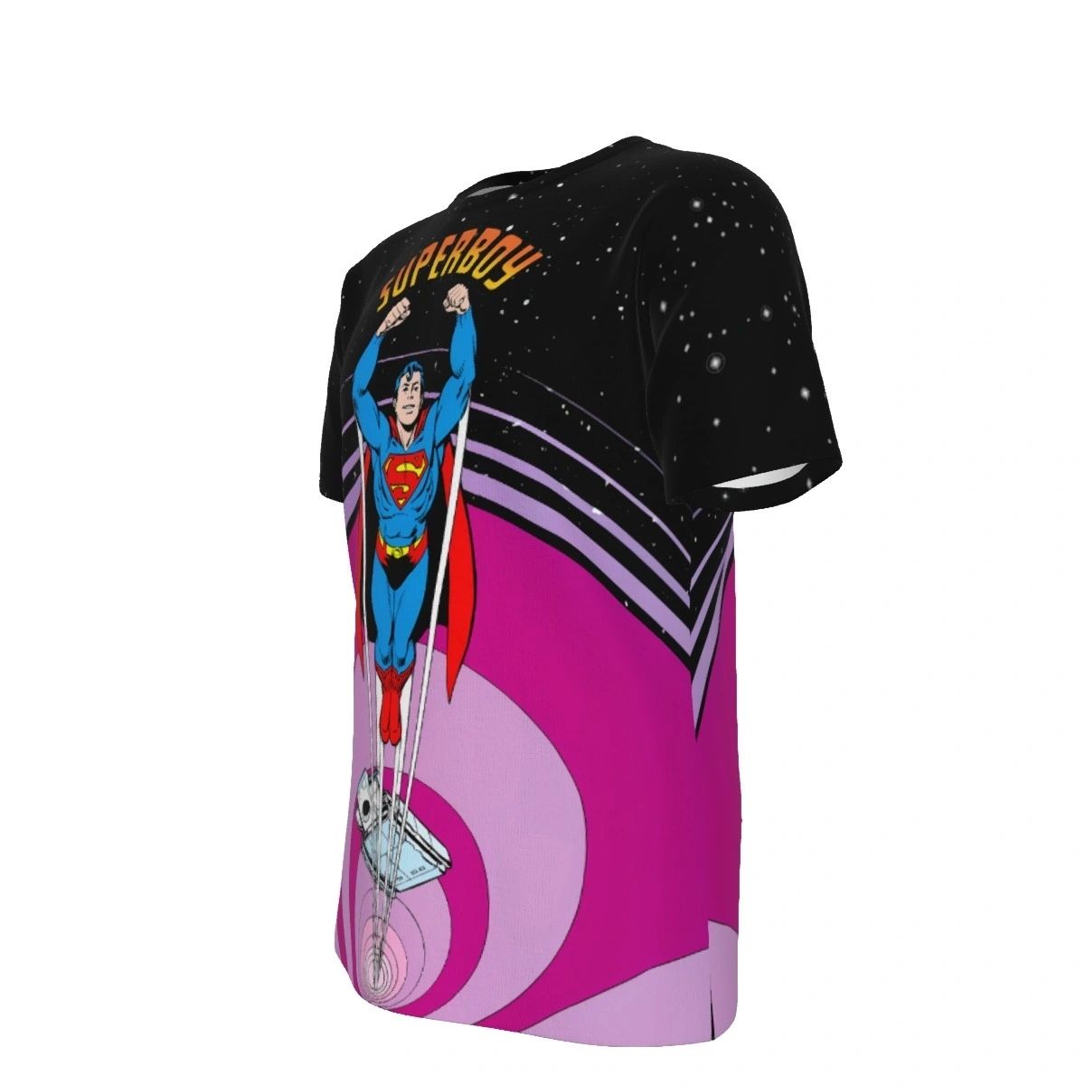 SUPERBOY SPACEWARP PANEL OVER PRINT SHIRT & TANK